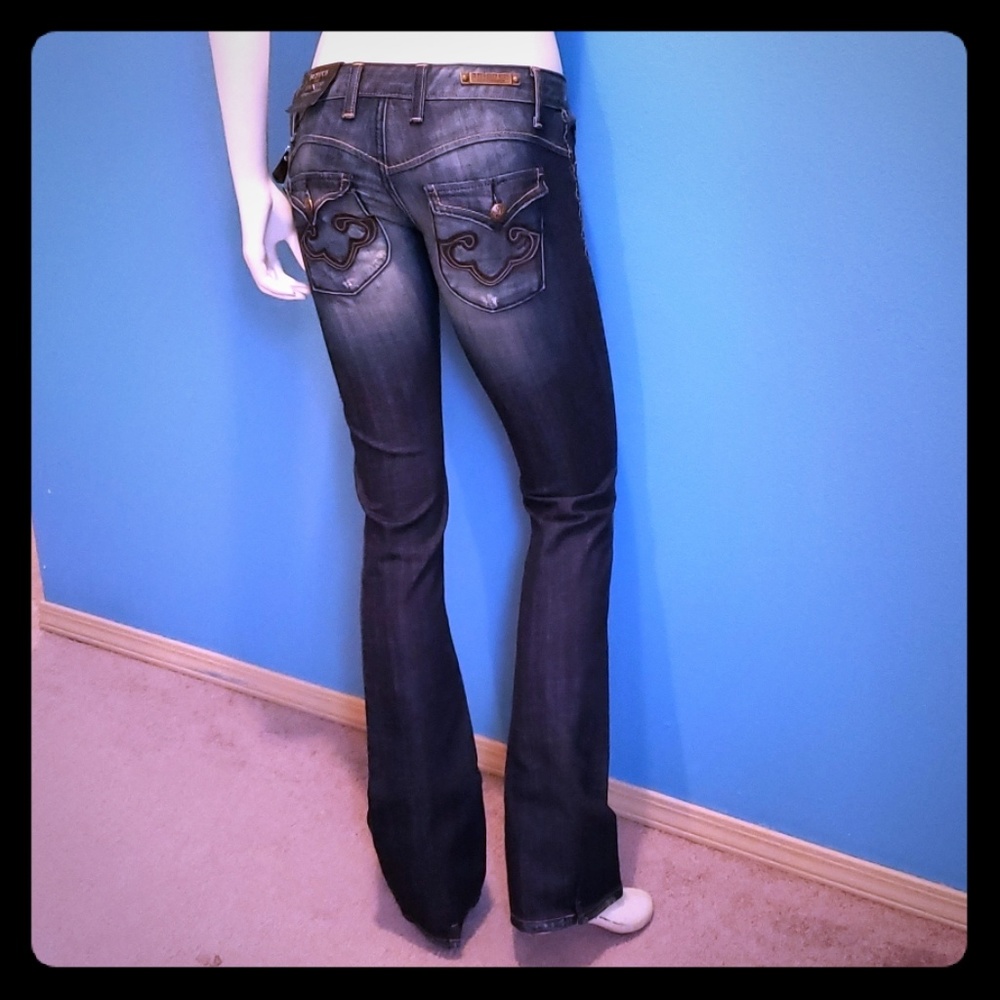 Express Rerock Bootcut Jeans (Size 0)